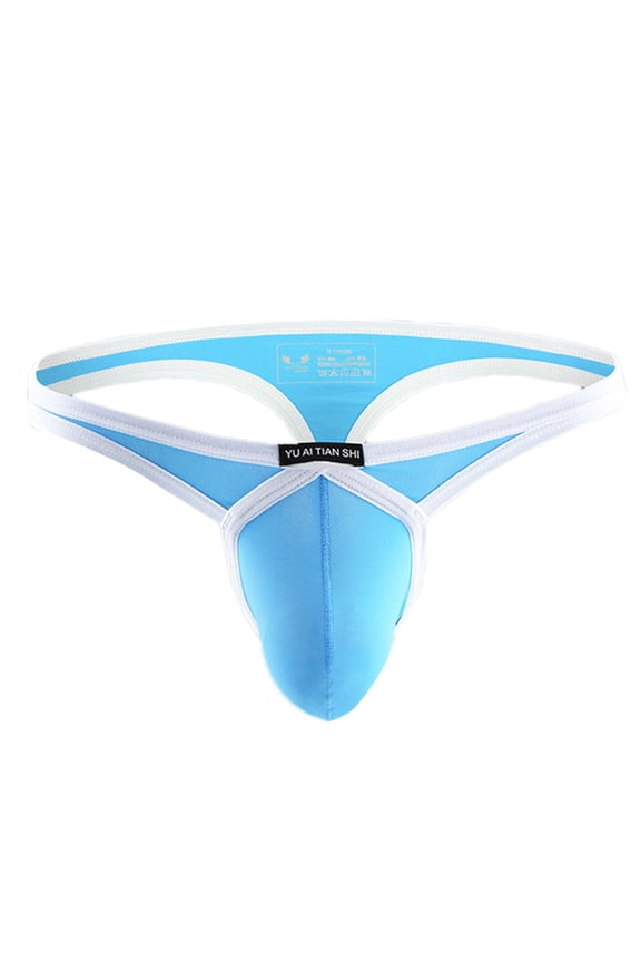 Men's Underwear Breathable Nylon Low Rise Briefs for Men Solid Color Fit Everyday Comfort and Support Blue L