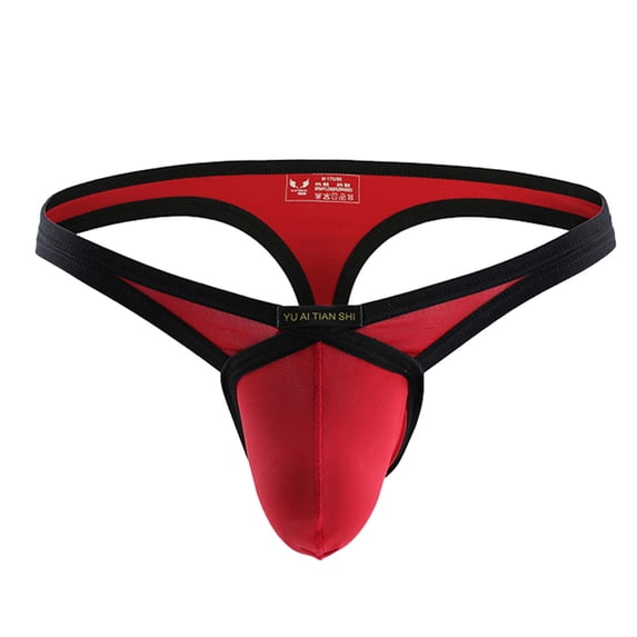 Men's Underwear Breathable Nylon Low Rise Briefs for Men Solid Color Fit Everyday Comfort and Support Red L