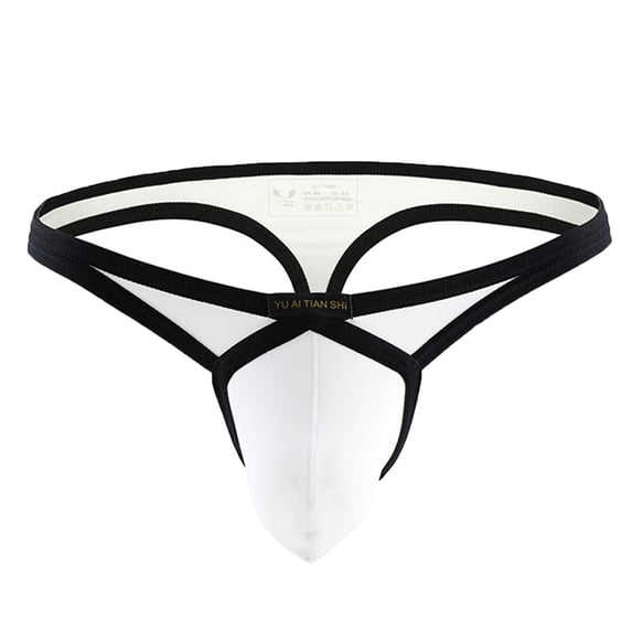 Men's Underwear Breathable Nylon Low Rise Briefs for Men Solid Color Fit Everyday Comfort and Support White M