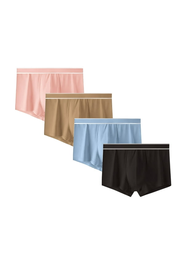 Men's Underwear Briefs Multipack Soft Underpants Classic Midi Hipster Pants Pack of 4 Pink XXL
