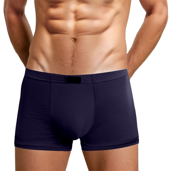 Men's Underwear Briefs Solid Color Breathable Mid Rise Shorts Underpants