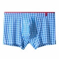 thumbnail image 1 of Men's Underwear Clearance Cotton Under $5 Loose Breathable Sports Home Four-Corner Pants Chequer Flat-Corner Underwear Boxers, 1 of 2
