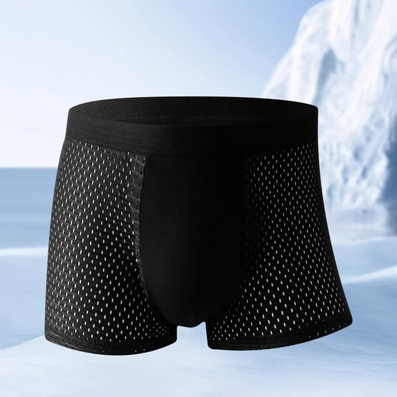 Men's Underwear Comfortable Men's Cooling Quick-Dry Casual Boxer Briefs Men's Lightweight Stretch Underpants with Elastic Waist for Daily Wear, Size L-5XL