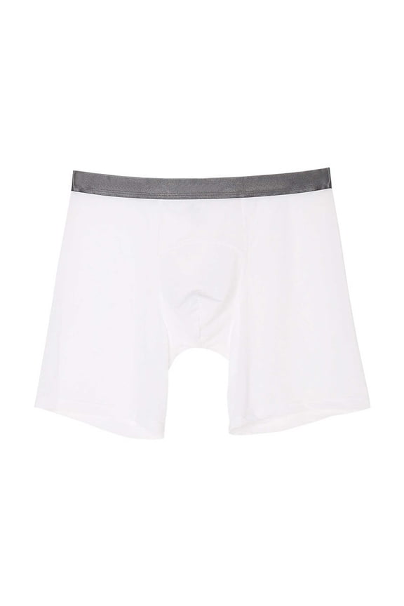 Men's Underwear Lightweight Breathable Training Wear with High Elasticity and Double Layer Comfort for Men White M