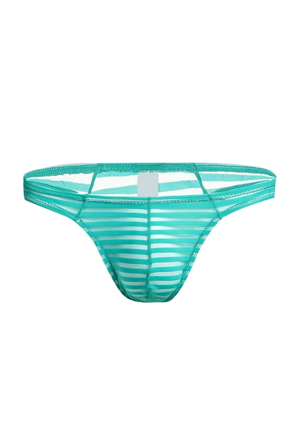 Men's Underwear Low Rise Open Design Polyester Triangle Briefs for Everyday Comfort and Appeal Green S