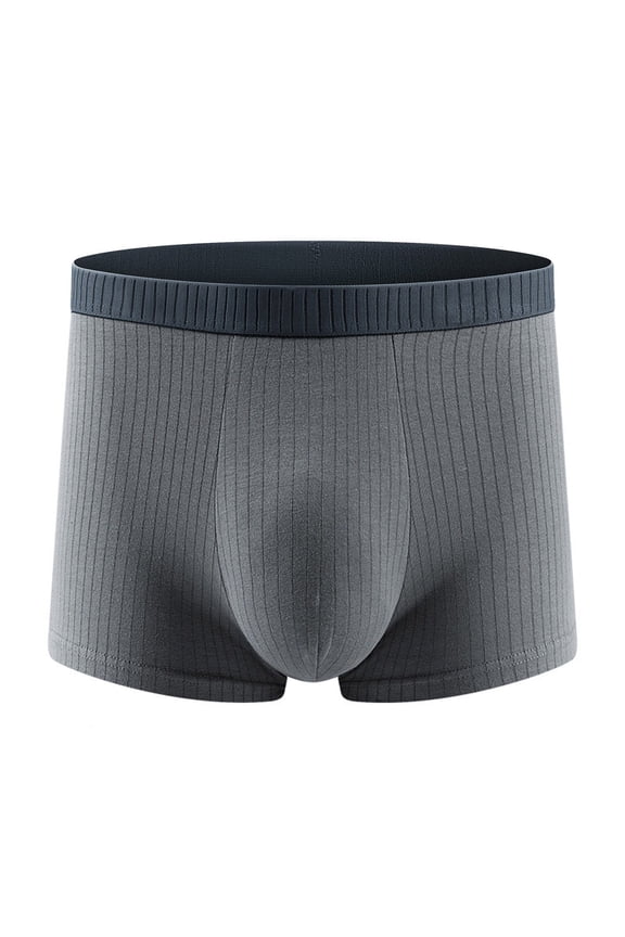 Men's Underwear Men'S Briefs Shorts Men'S Breathable Comfortable Mid Waist Solid Colour Shorts A XL