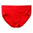 thumbnail image 1 of Men's Underwear Men's Low Rise Ice Silk Briefs Comfortable Fashion Underwear for Everyday Wear,Men Underwear Brief(Color:Red,Size:XXXXXXXXL), 1 of 3