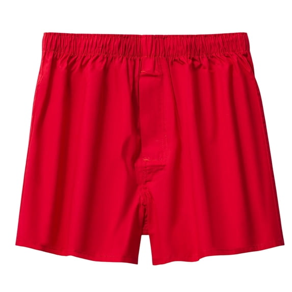 Men's Underwear Mens Loose Fitting Underwear Pure Cotton Home Sleepwear Flat Angle Breathable Large Shorts Men Underwear Brief(Color:Red,Size:L)