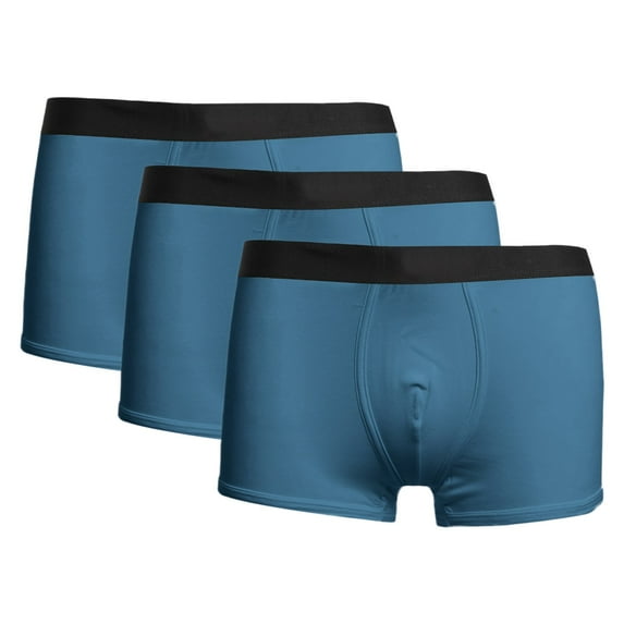 Men's Underwear Mid Rise Underwear Combination Milk Silk Breathable Boxer Shorts Swimming Trunks Boxers Briefs Men Blue L