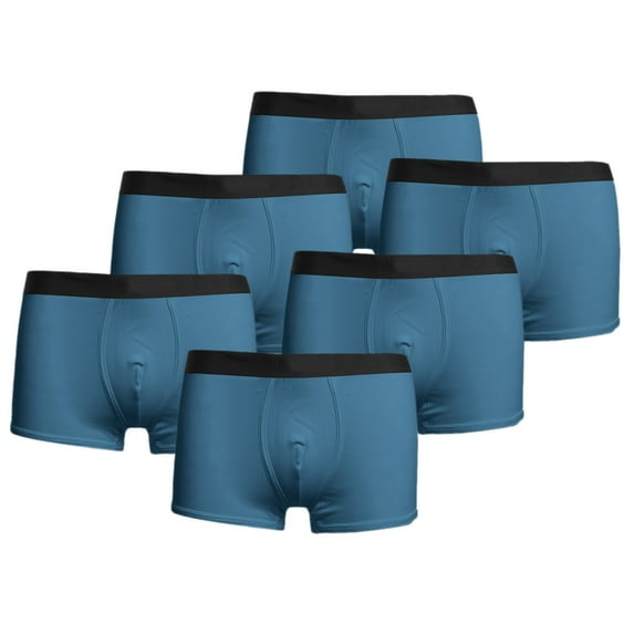 Men's Underwear Mid Rise Underwear Combination Milk Silk Breathable Boxer Shorts Swimming Trunks Boxers Men Blue XL