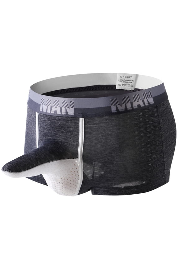 Men's Underwear Performance Mesh Breathable Comfort for Everyday Wear Knickers with Soft Elastic Waistband and Seamless Design Black S