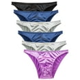thumbnail image 1 of Men's Underwear Satin Silky Sexy Bikini Small to Plus Sizes Multi-Pack, 1 of 6