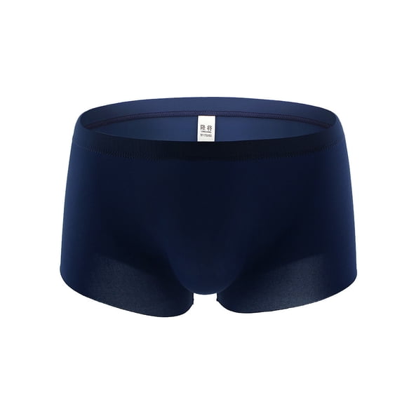 Men's Underwear Splicing Soft Briefs Underpants for Everyday Comfort and Fit Dark Blue M