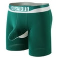 thumbnail image 1 of Men’s Underwear Stretch Cotton Trunk with Built-In Pouch Support and Fly Underwear for Men Birthday Gift for Boyfriend Green XXL, 1 of 2