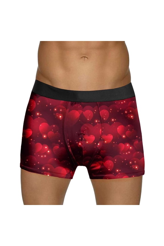 Men's Underwear for Everyday Comfort Mid Waist Briefs with Rose Petals Pattern for Men M