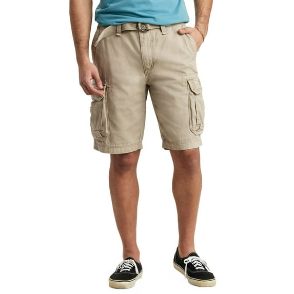 Men's Unionbay 11" Survivor Belted Cargo Shorts Color: Desert Size: 30