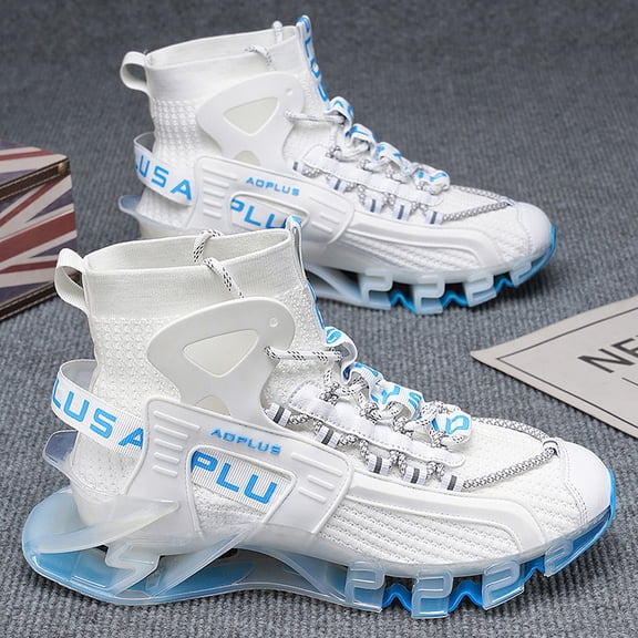 Men's & Unisex Blade-Style Low-Top Sneakers - All-Terrain Traction Tread Sports Shoes with Breathable Upper & Rubber Sole, No-Lace Closure Suitable for, Soccer, Beach