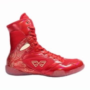 Men's & Unisex Boxing Wrestling Training Shoes - Lightweight Breathable Combat Sports Sneakers with Lace/Hook-and-Loop Closure, Durable Rubber Sole for Gym, Running, MMA, Wrestling
