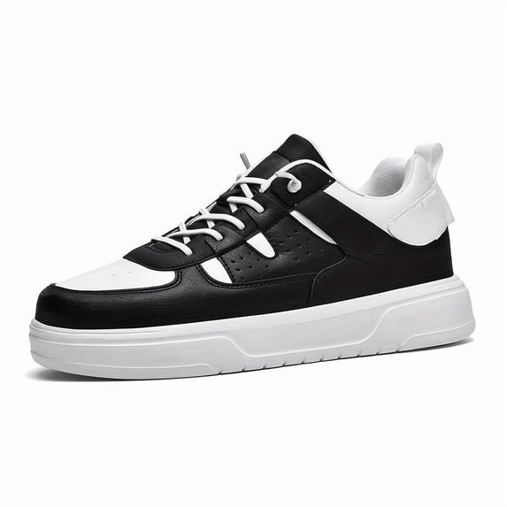 Men's & Unisex Chunky Platform Sneakers with Height - Low-Top Skate Shoes, Thick MD Sole for Outdoor, Casual Wear & Skateboarding - All-Season Comfortable Sneakers Suitable for Men &