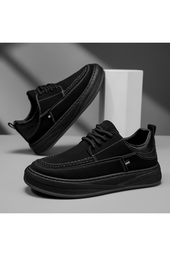 Men's & Unisex Slip-On Low-Top Sneakers - Dresses, Business Casual - Easy Wear Upper & Rubber Sole, Soft-Soled Cushioned , Minimalist Solid Color Casual Shoes for Fall, Versatile for Jeans,