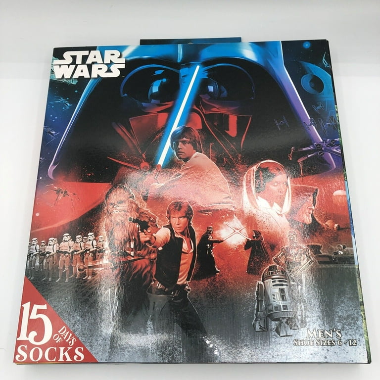 Men s Unisex Star Wars 15 Days of Socks Advent Calendar Christmas Size 6 12 NEW