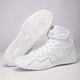 thumbnail image 1 of Men's & Unisex (for all-gender) Boxing Training Shoes - Lightweight Breathable Combat Sports Footwear with Anti-Slip Rubber Sole, Hook-and-Loop Closure - All-Season Gym, MMA, Kickboxing Sneakers, 1 of 7