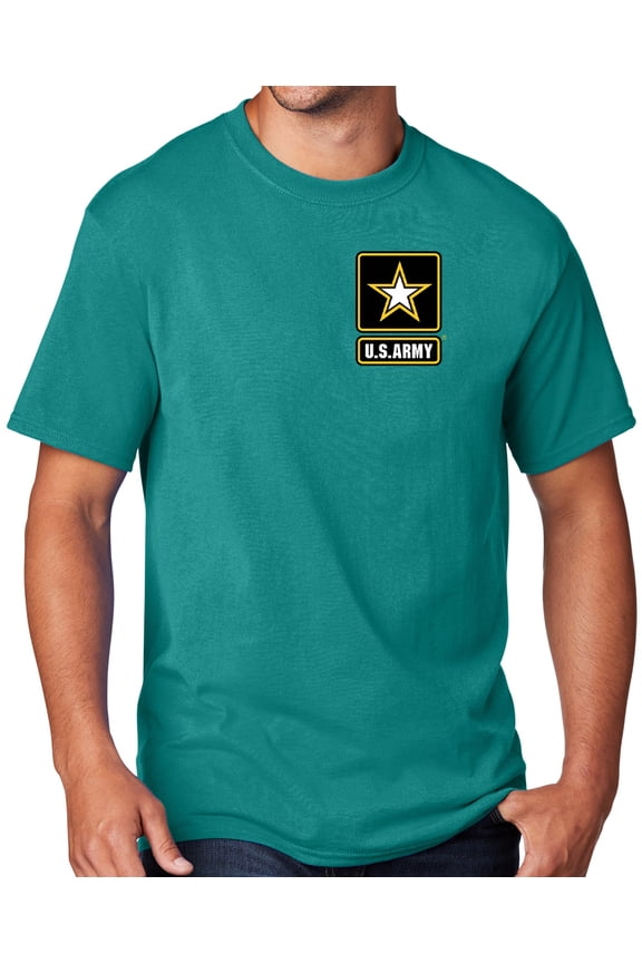 Men's United States Army T-shirt, 2XL Bright Aqua Blue