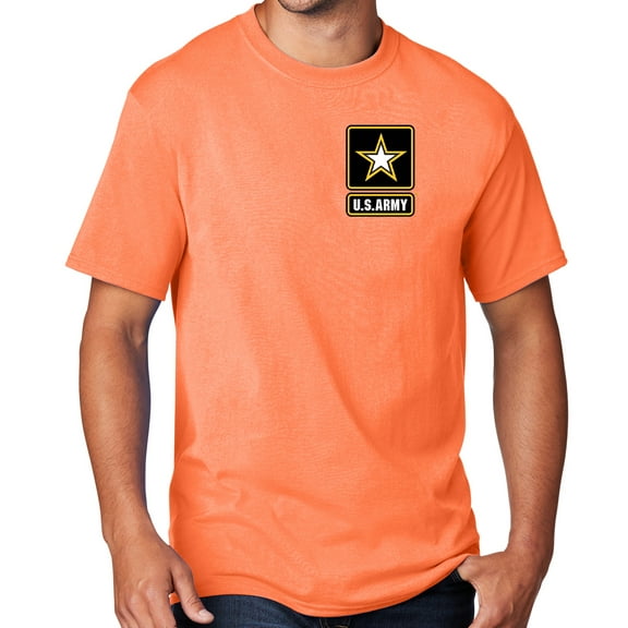 Men's United States Army T-shirt, 6XL Neon Orange