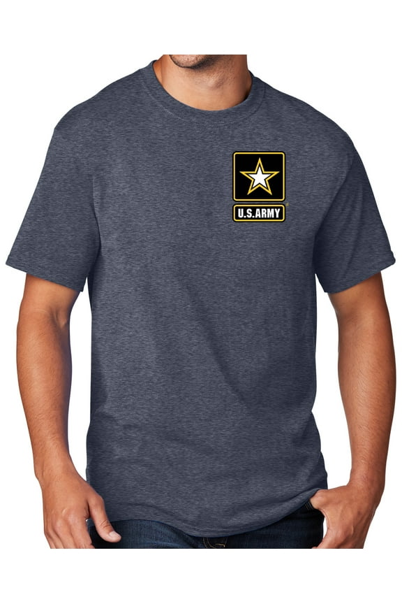 Men's United States Army T-shirt, Large Heather Navy Blue
