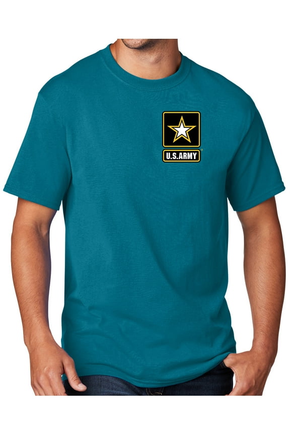 Men's United States Army T-shirt, Large Teal Blue