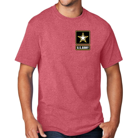 Men's United States Army T-shirt, Small Heather Red