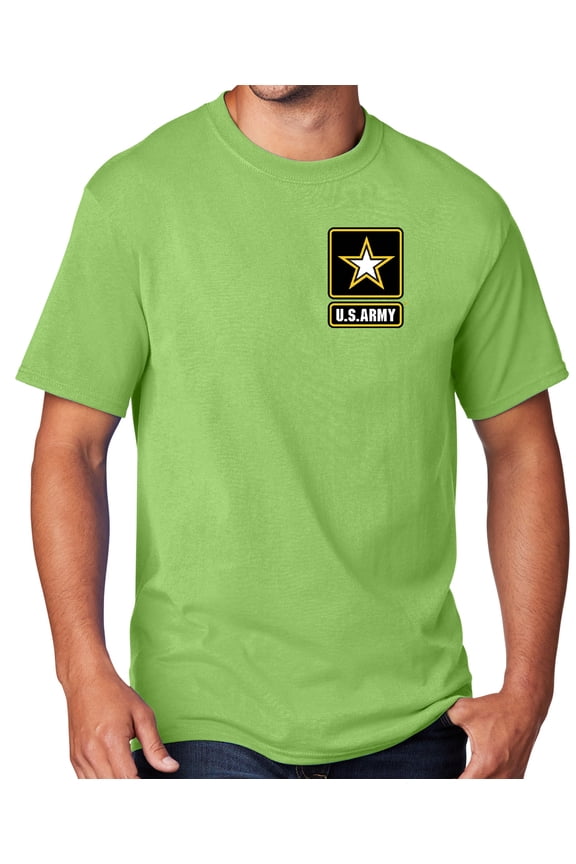 Men's United States Army T-shirt, XL Lime Green