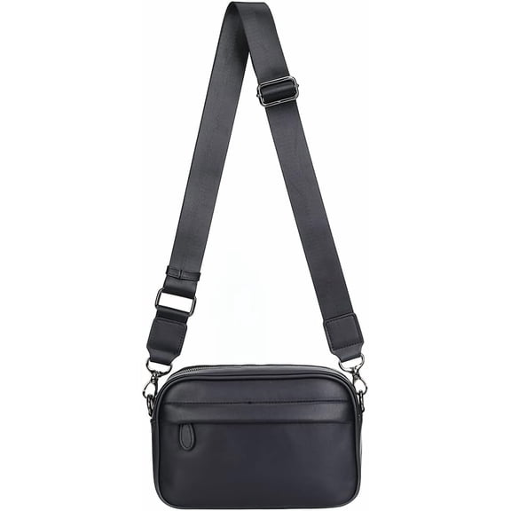 Men's Universal Messenger Crossbody Shoulder Bag Travel Bag Mini Sling Handbag PU Leather Shoulder Bag Suitable