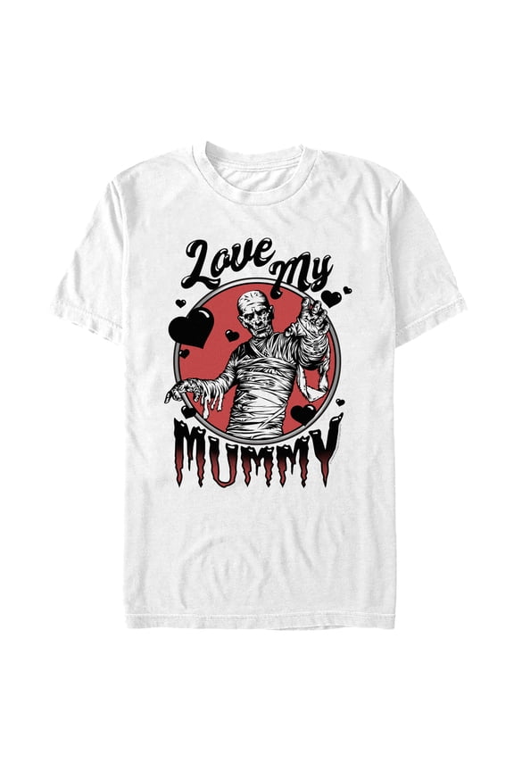 Men's Universal Monsters Mother's Day Love My Mummy Graphic Tee White 3X Large