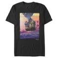 thumbnail image 1 of Men's Up Floating House Sunset Graphic Tee Black X Large, 1 of 4