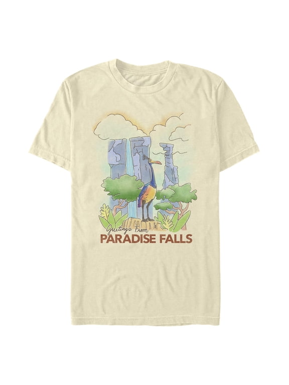Men's Up Greetings From Paradise Falls Graphic T-Shirt