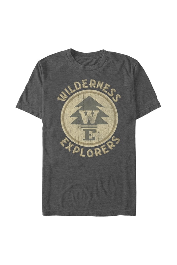 Men's Up Wilderness Explorer Badge Graphic Tee Charcoal Heather Large