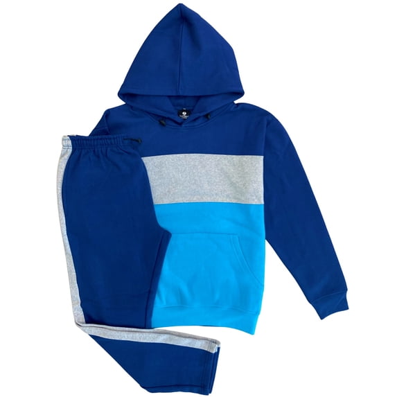 Men's Urban Edge Colorblock Pullover Hoodie & Straight Pant Co-Ord Set