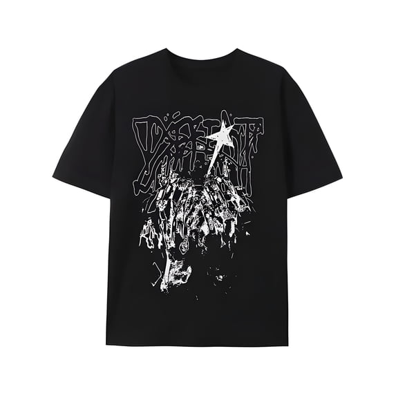 Men's Urban Streetwear Grunge Graphic T-Shirt