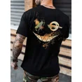 thumbnail image 1 of Men's Urban Streetwear Grunge Splatter Smile Graphic T-Shirt, 1 of 6