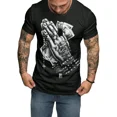 thumbnail image 1 of Men's Urban Streetwear Praying Hands Dollar T-Shirt, 1 of 6