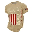 thumbnail image 1 of Men's Usa 250th Anniversary Print Shirt Patriot 250 Years of America We the People T-Shirt Outfits & Casual Occasions, 1 of 4