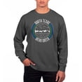 thumbnail image 1 of Men's Uscape Apparel Black North Texas Mean Green Pigment Dyed Fleece Crew Neck Sweatshirt, 1 of 1