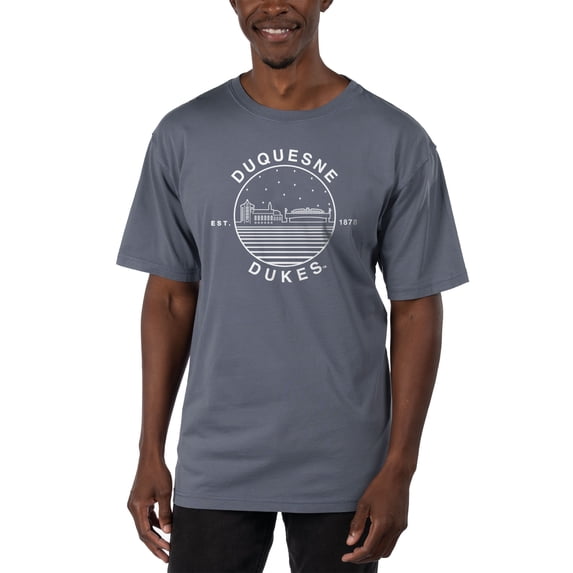Men's Uscape Apparel Blue Duquesne Dukes Garment Dyed T-Shirt