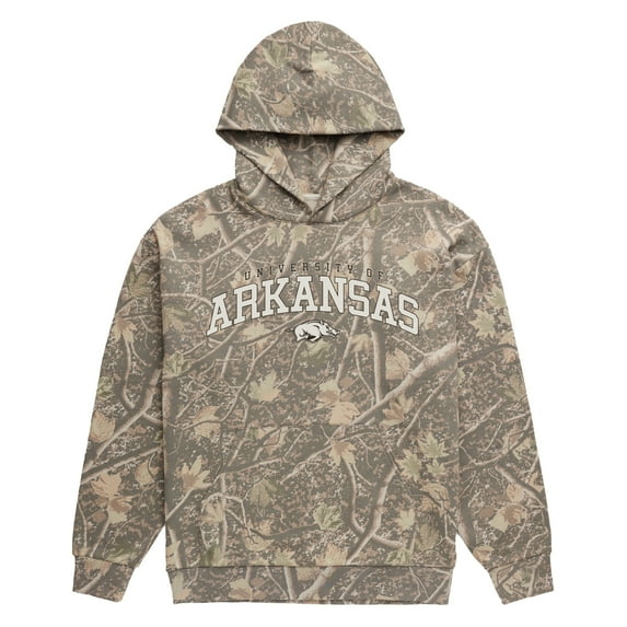 Men's Uscape Apparel Camo Arkansas Razorbacks Back Bay Fleece Hoodie