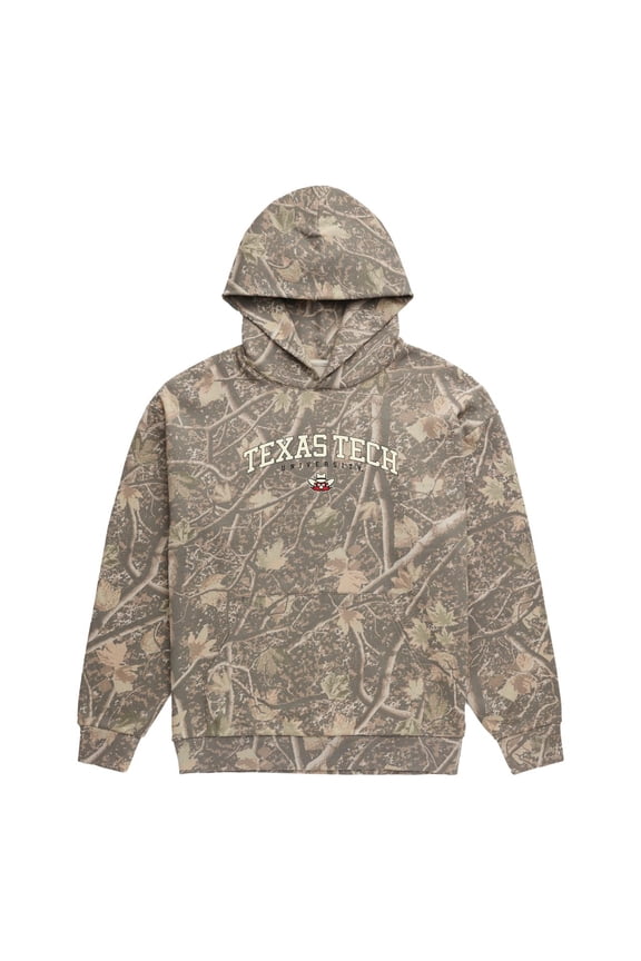 Men's Uscape Apparel Camo Texas Tech Red Raiders Back Bay Fleece Hoodie