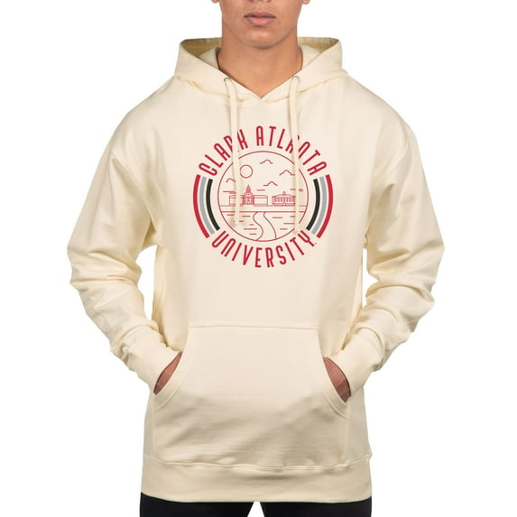 Men's Uscape Apparel Cream Clark Atlanta University Panthers Standard Pullover Hoodie