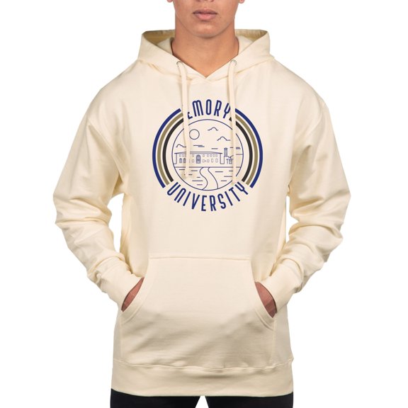 Men's Uscape Apparel Cream Emory Eagles Standard Pullover Hoodie