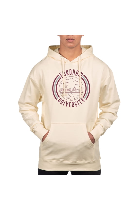 Men's Uscape Apparel Cream Fordham Rams Standard Pullover Hoodie