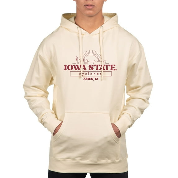 Men's Uscape Apparel Cream Iowa State Cyclones Standard Pullover Hoodie